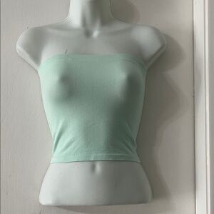 Urban Outfitters Light Green Strapless Crop Top